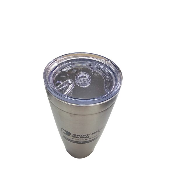 Stainless Steel 20 Oz Tumbler With Clear Lid Dairy State Bank Logo Durable Desig - Picture 2 of 6